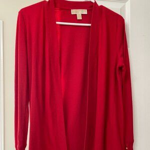 MICHAEL KORS Red Cardigan - Size Small